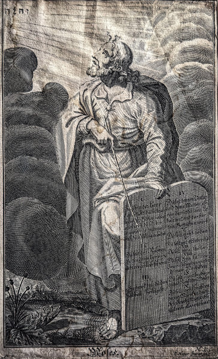 Engelhard Nunzer (1661–1733) – Moses And The Tablets Of The Law – Baroque Engraving, Early 18th Century