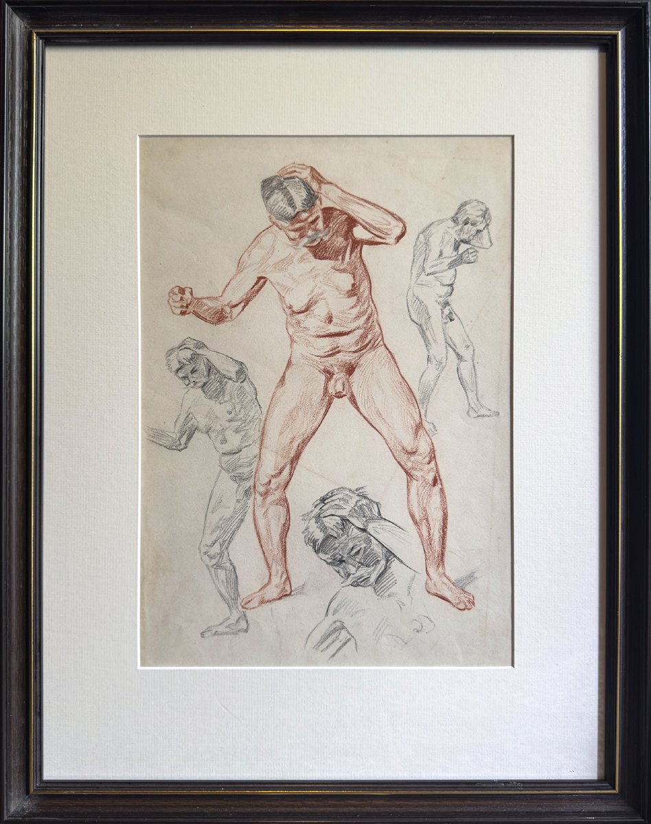 Johannes Klinka — Studies Of The Male Nude — Early 20th Century-photo-4