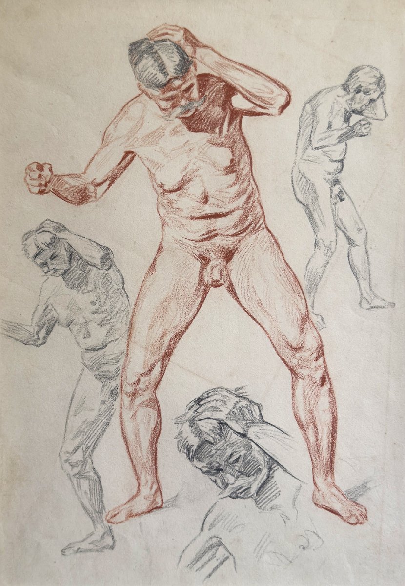 Johannes Klinka — Studies Of The Male Nude — Early 20th Century