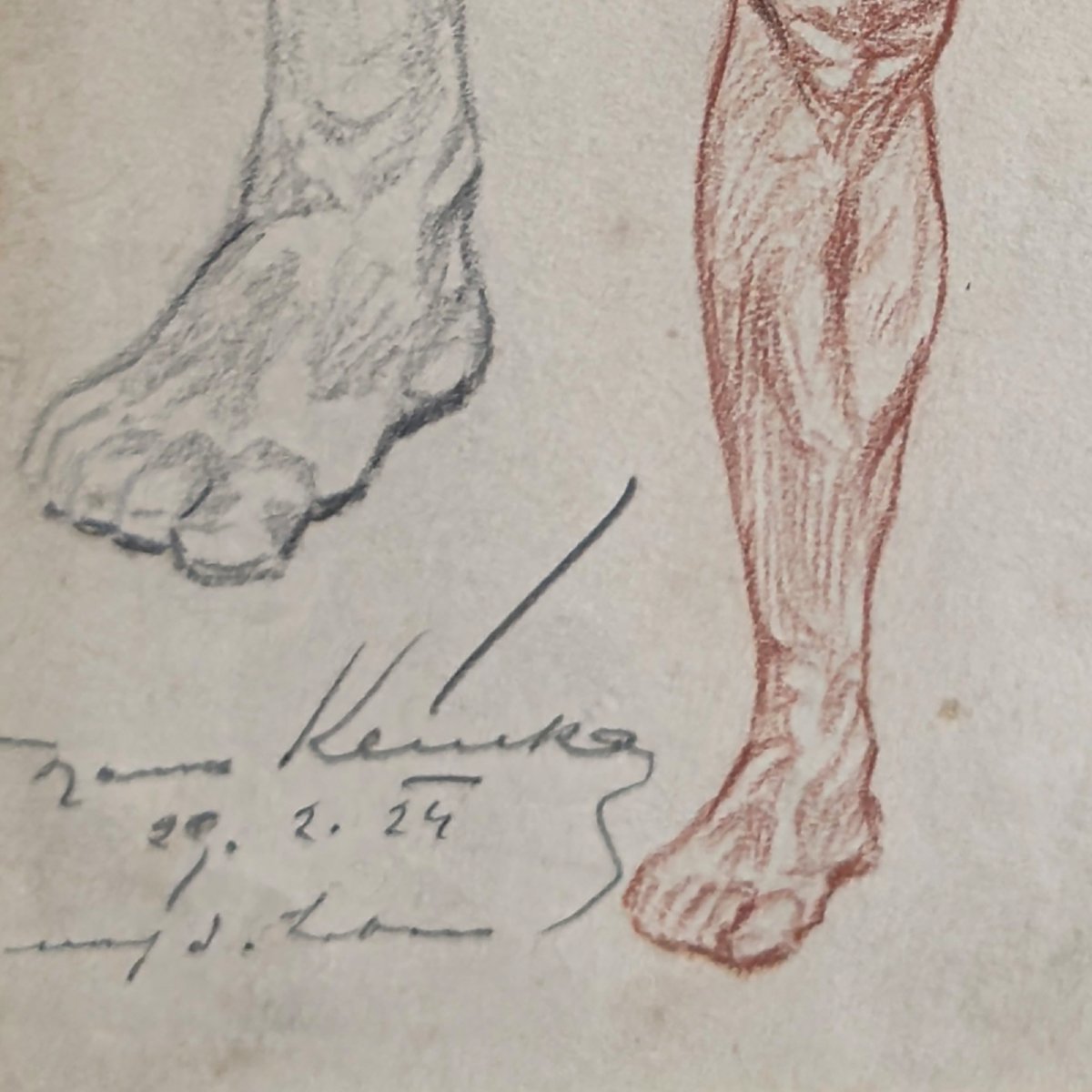 Johannes Klinka — Académie d’homme et études de mains et de pieds — 1924-photo-4