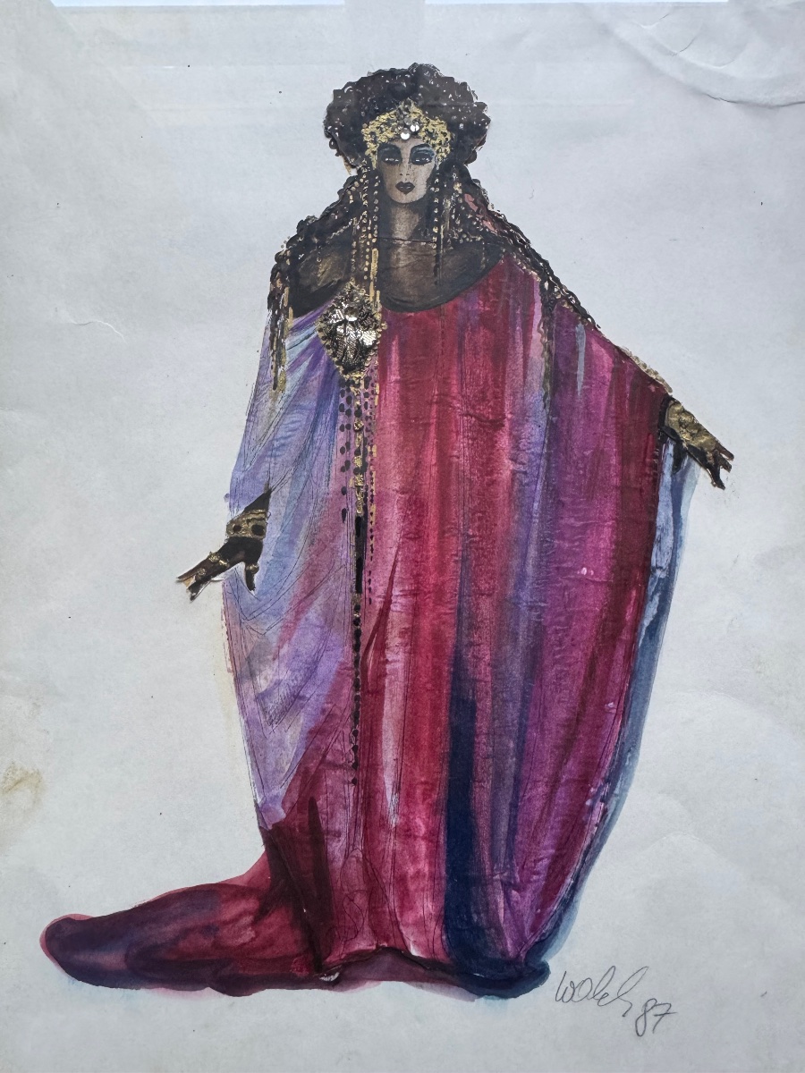 Marie-Luise Walek — Projet de costume pour Grace Bumbry dans Hérodiade de Massenet, Nice, 1987-photo-3