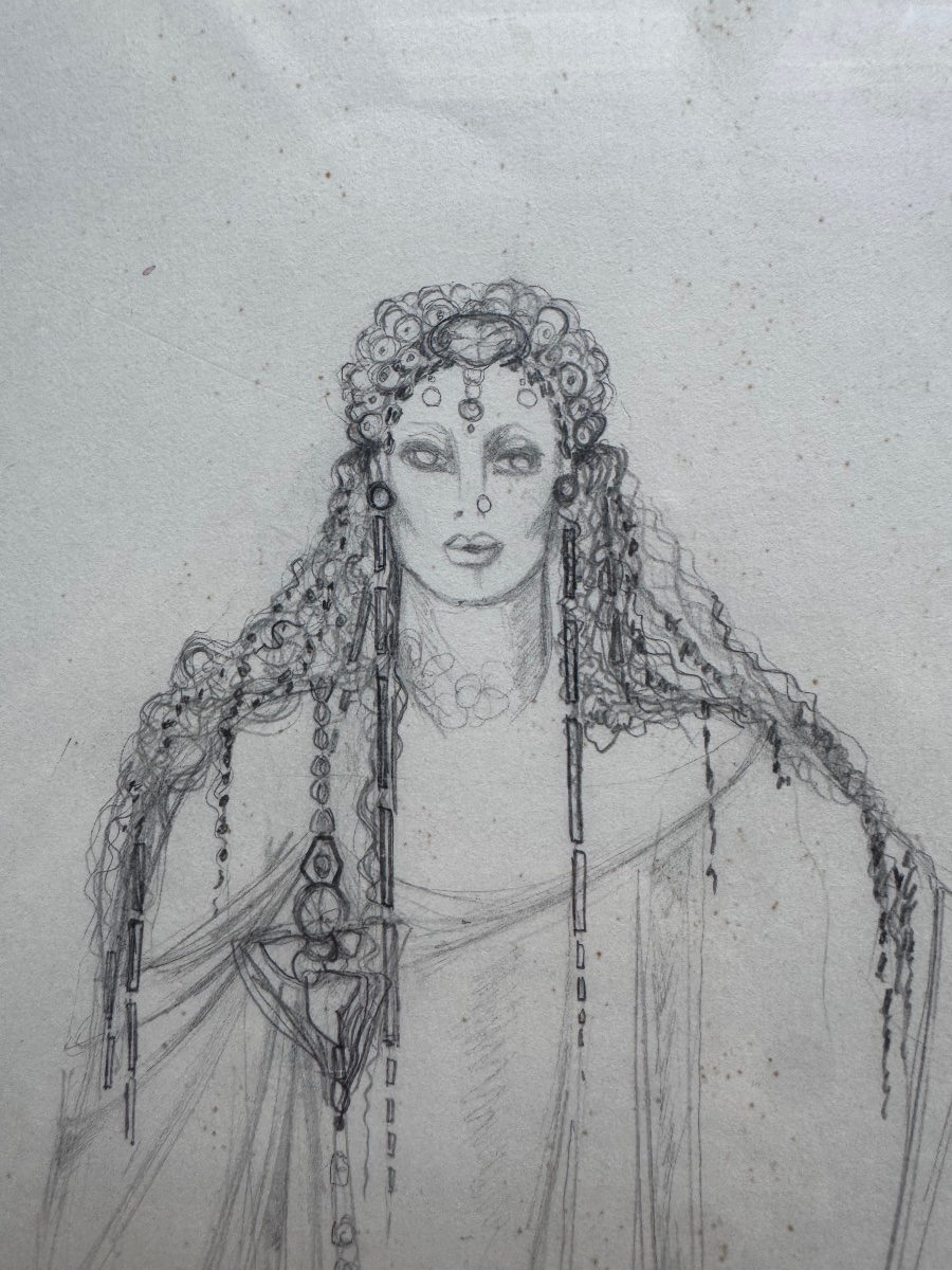 Marie-Luise Walek — Projet de costume pour Grace Bumbry dans Hérodiade de Massenet, Nice, 1987-photo-4