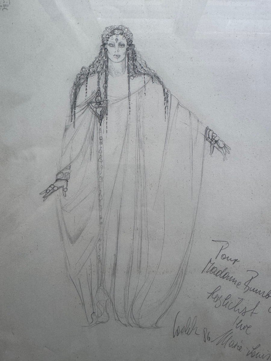 Marie-Luise Walek — Projet de costume pour Grace Bumbry dans Hérodiade de Massenet, Nice, 1987-photo-1