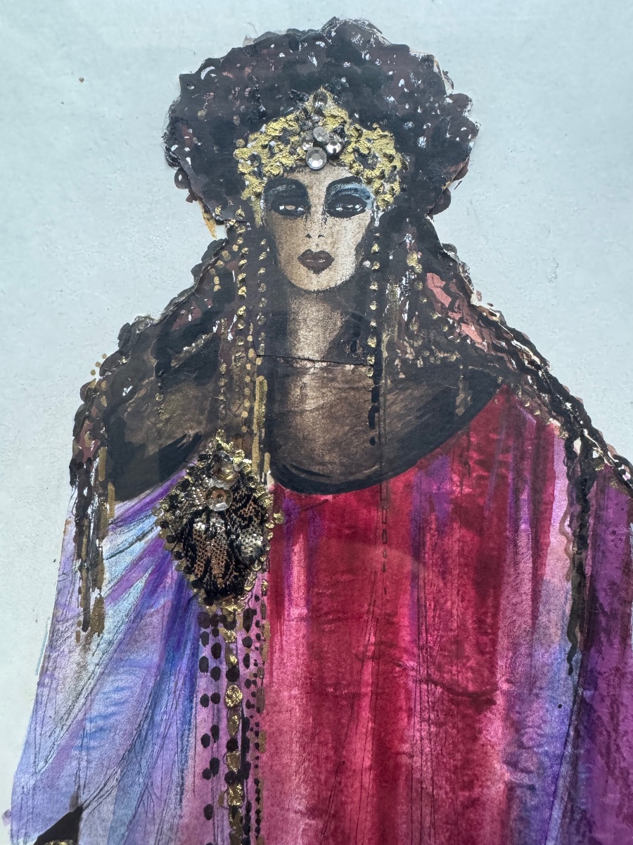 Marie-Luise Walek — Projet de costume pour Grace Bumbry dans Hérodiade de Massenet, Nice, 1987-photo-3
