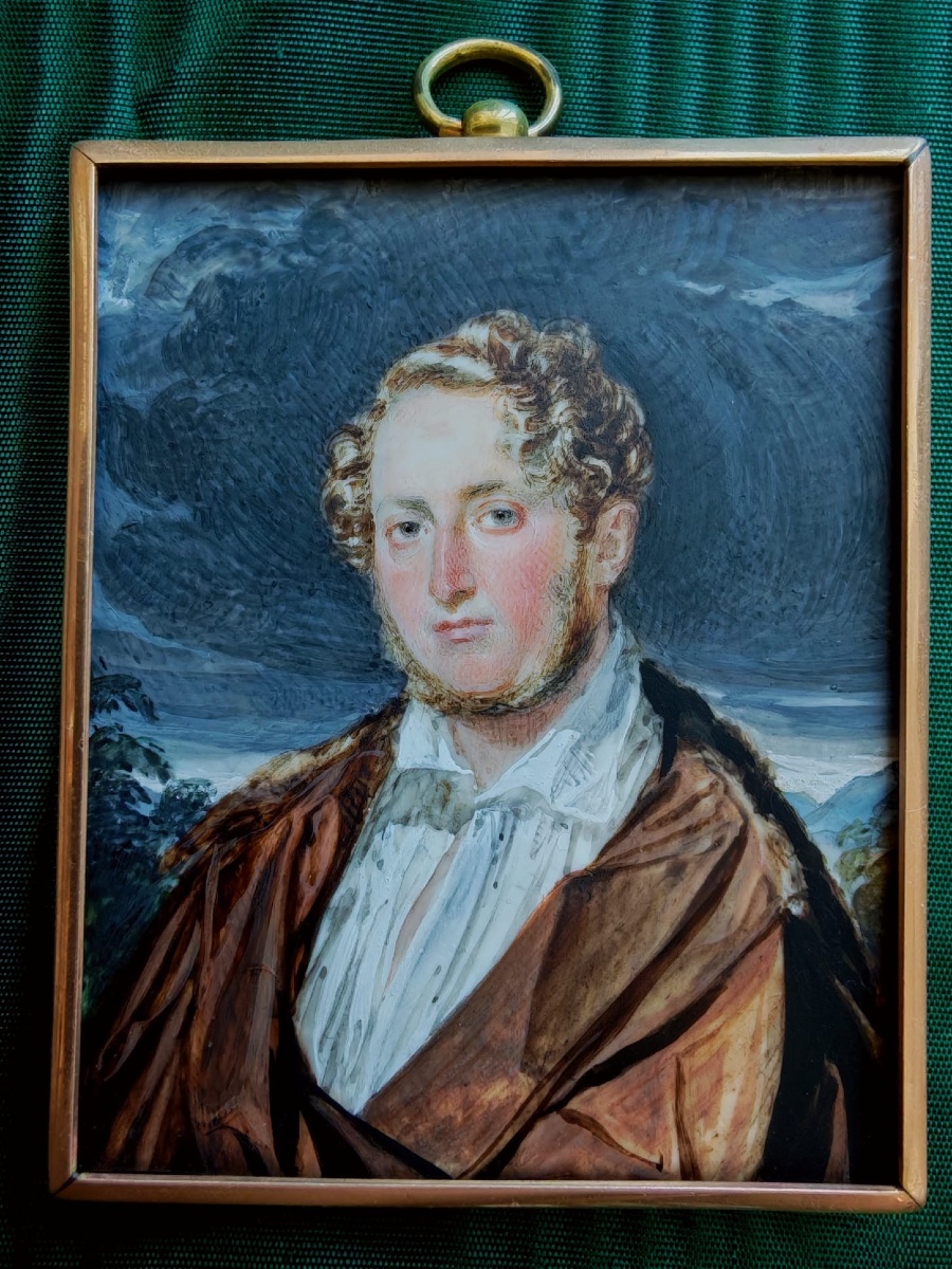 People In Carl Von Saar's Entourage – Romantic Miniature Portrait, Austria, Ca. 1830–1840