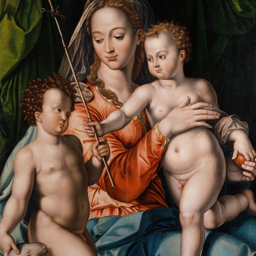 PORTELLI,  La Vierge à l'Enfant avec  saint Jean-Baptiste