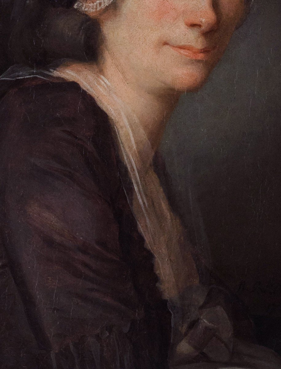Delapierre, Portrait Of A Woman With A Cornette-photo-3