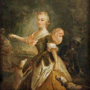 German Painter C. 1740, Portrait Of Wilhelmina Of Prussia