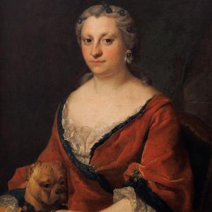 Subleyras, Entourage Of, Portrait Of A Lady With A Pug