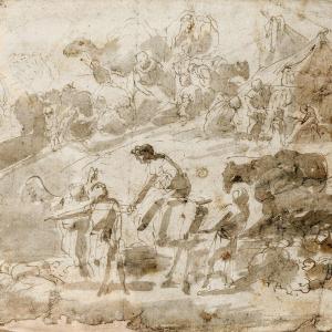 VASSALLO ATTR., SCÈNE DE L'EXODE DES JUIFS D'EGYPTE