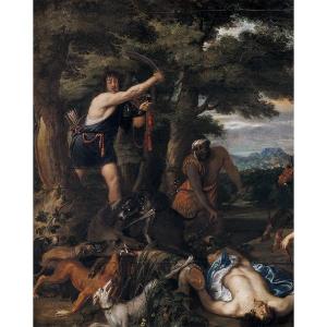 Bosschaert, Attr. To, The Hunt For The Caledonian Wild Boar