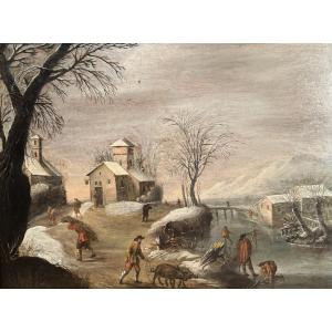 School Of Gillis Mostaert, Winter Landscape With A Swineherd ("the Prodigal Son")