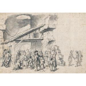 ADRIAEN FRANS BOUDEWIJNS, ADORATION DES BERGERS