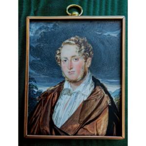 People In Carl Von Saar's Entourage – Romantic Miniature Portrait, Austria, Ca. 1830–1840
