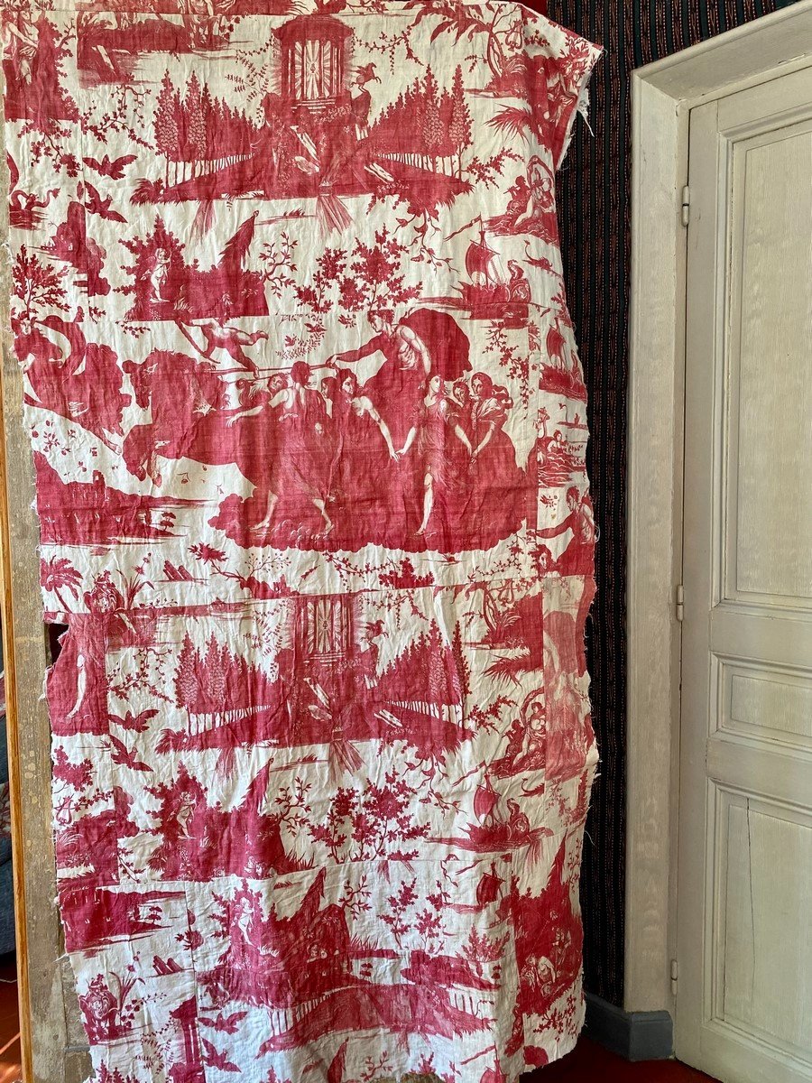 Toile De Beautiran 18eme siècle - Le Char De l'Aurore - Manufacture Meillier-photo-2