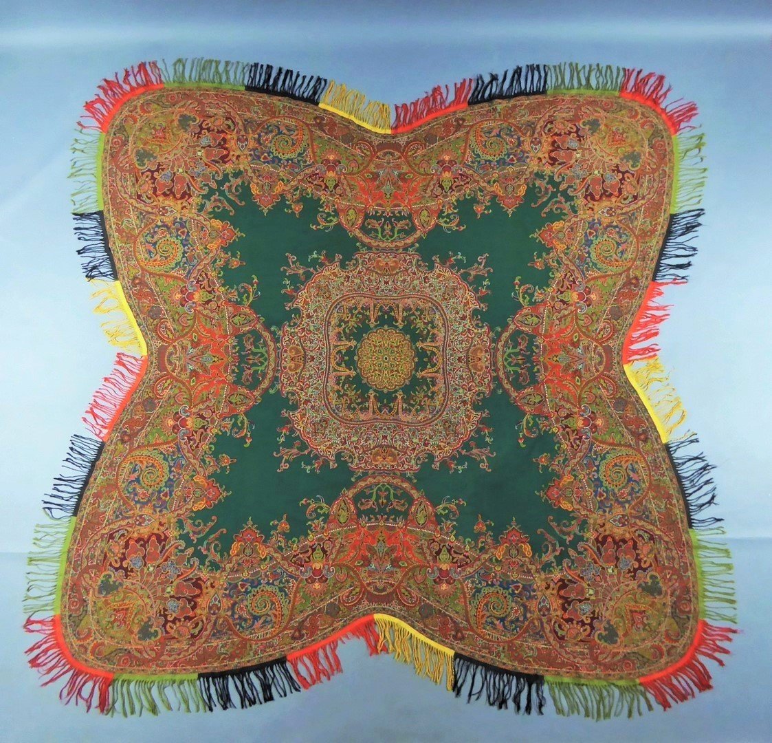 Form Woven Palatine Shawl - Amédée Couder Manufacture Fortier Paris – Circa 1839-photo-2