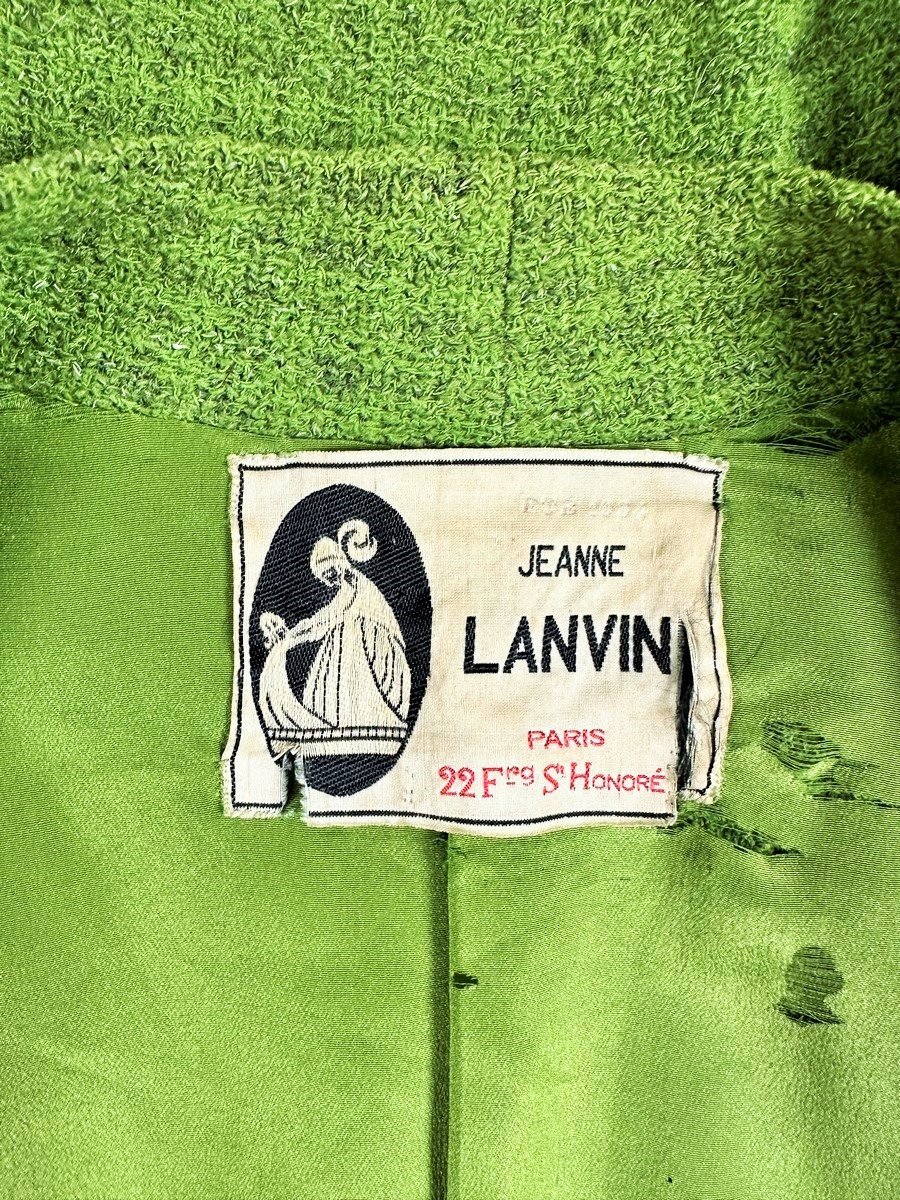 Wool Knit Coat By Jeanne Lanvin Haute Couture Numbered 44070 - Paris Summer 1934-photo-5