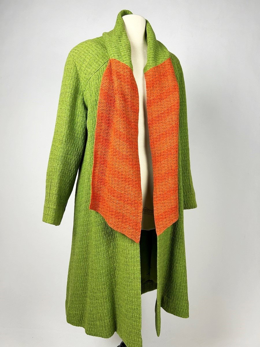 Manteau En Tricot De Laine De Jeanne Lanvin Haute Couture Numéroté 44070 - Paris Eté 1934