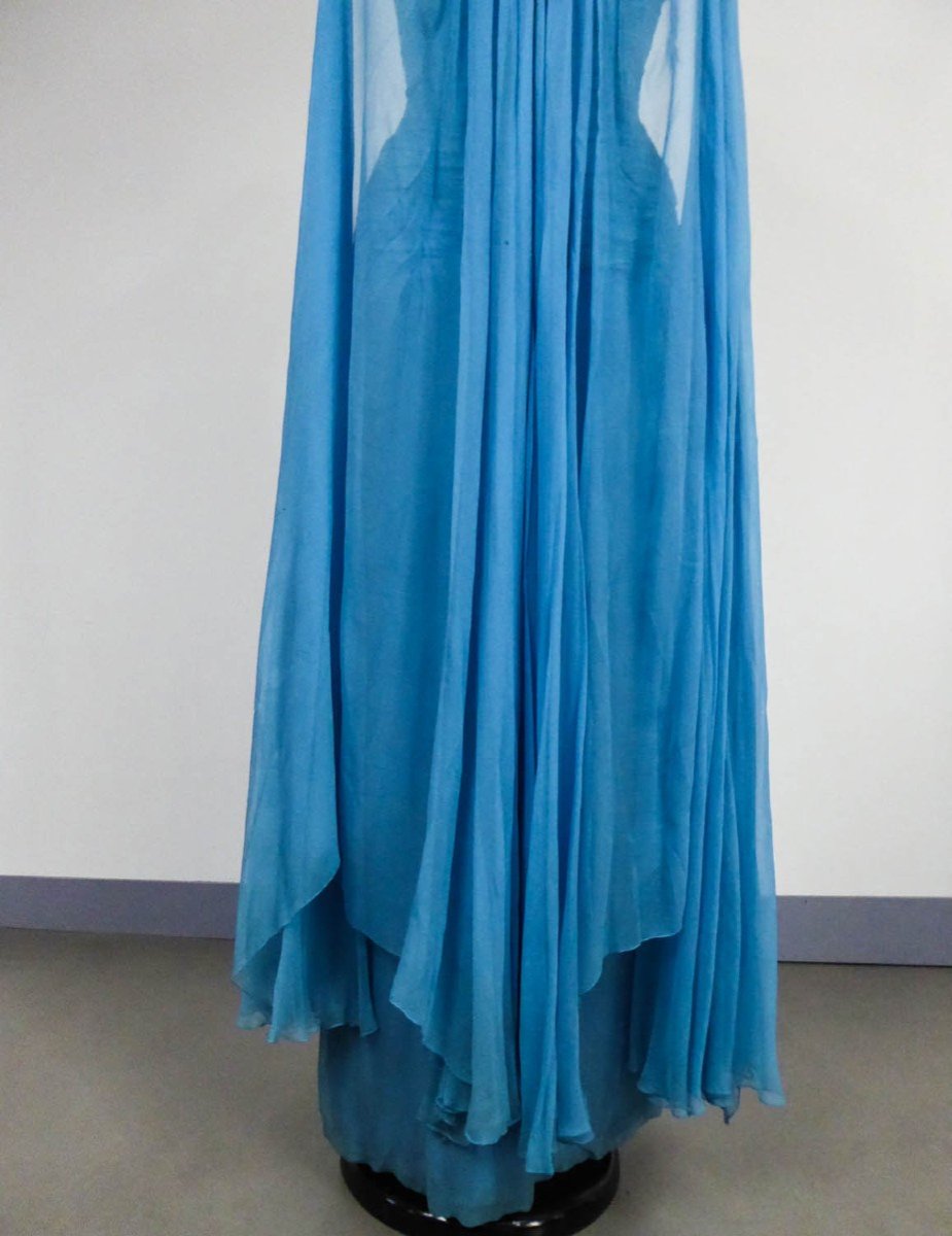 Robe Du Soir Haute Couture Carven Numérotée 11150 Circa 1960/1970-photo-6