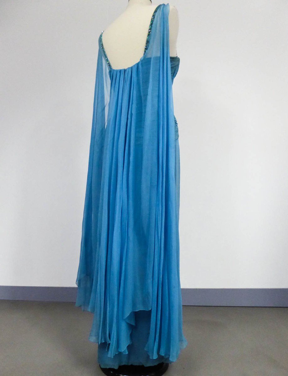 Robe Du Soir Haute Couture Carven Numérotée 11150 Circa 1960/1970-photo-8