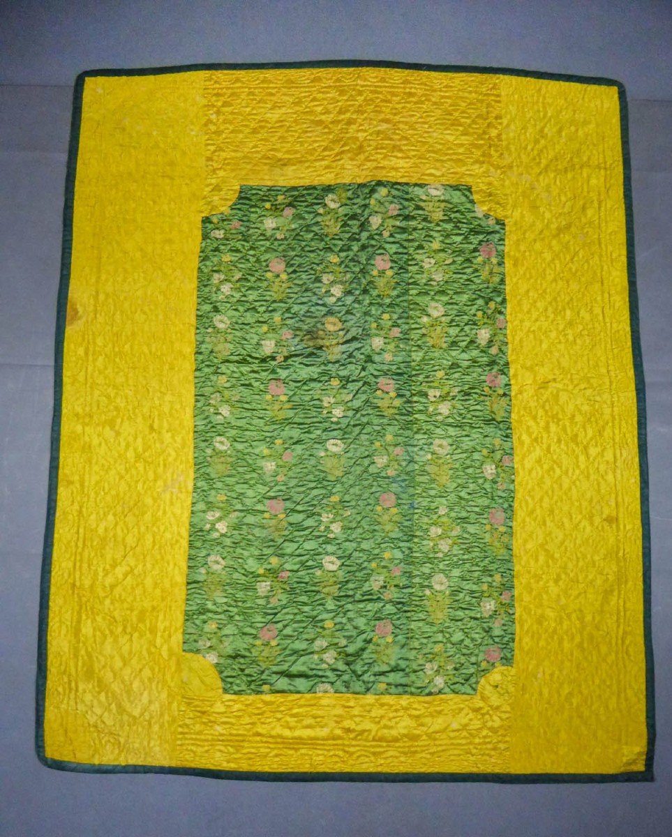 Quilt In Heather Taffeta And Paperback Satin - Provence 18th Century-photo-3