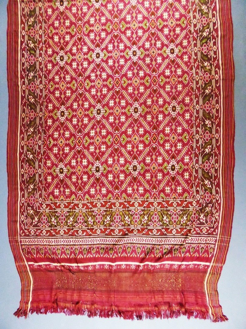 Châle En Soie Patola Double Ikat - Indes - Début XIXème