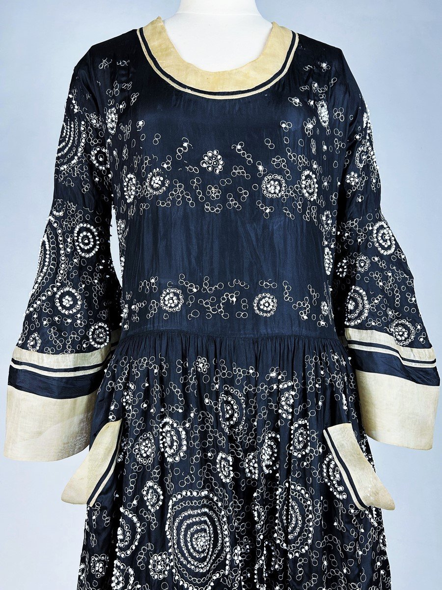 Robe Du Soir De Jeanne Lanvin Haute Couture Numérotée 66780- Paris Eté 1924-photo-2