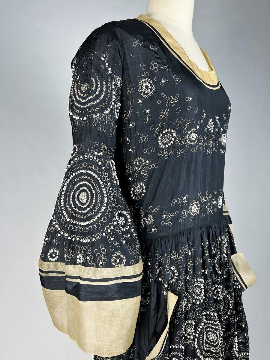 Robe Du Soir De Jeanne Lanvin Haute Couture Numérotée 66780- Paris Eté 1924-photo-4