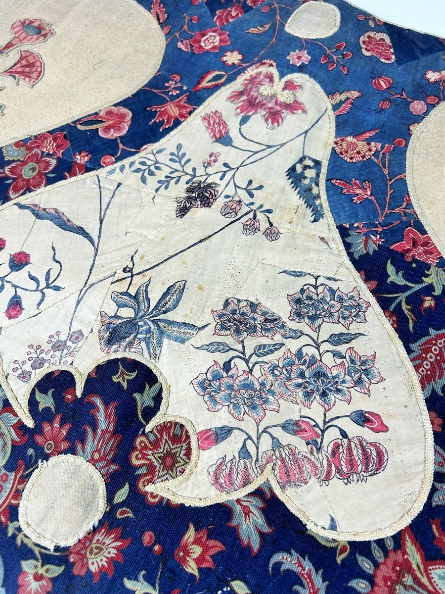 Lambrequin In Persian Embroidery - Indian And Indian Painted Canvases - France 18th, 19th-photo-5