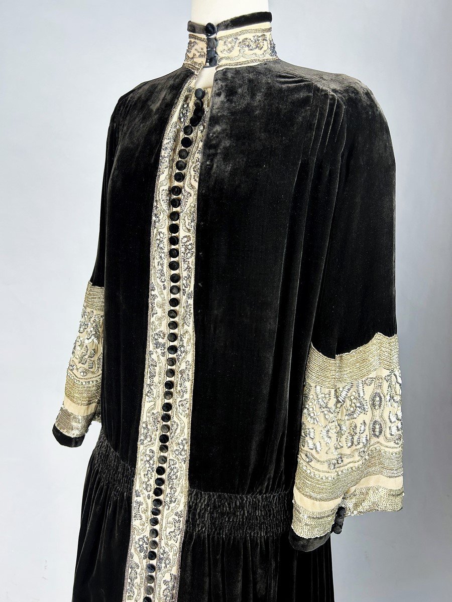 Robe Redingote De Jean-charles Worth Haute Couture - Paris Circa 1923