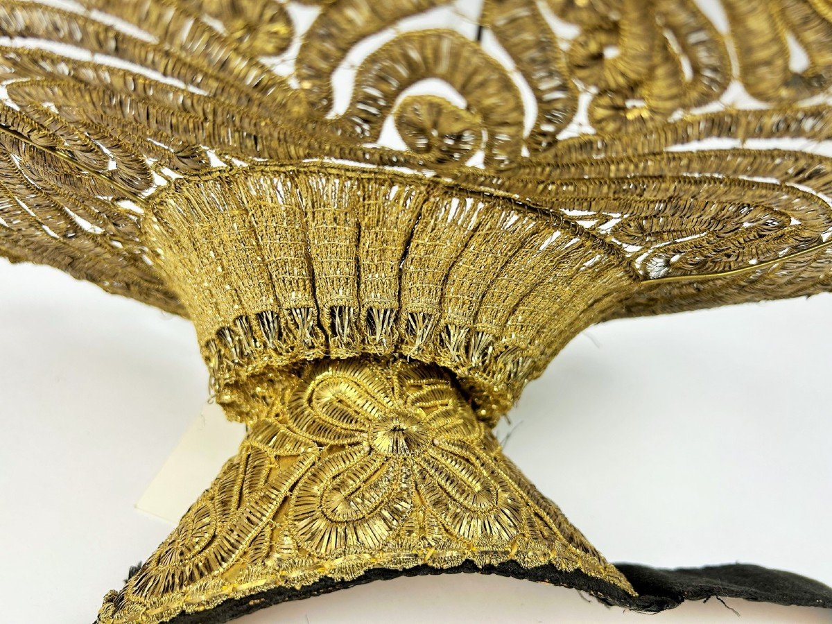 Une Coiffe Lamée Dorée Bodensee-radhaube De La Suisse Orientale XIXe Siècle-photo-7