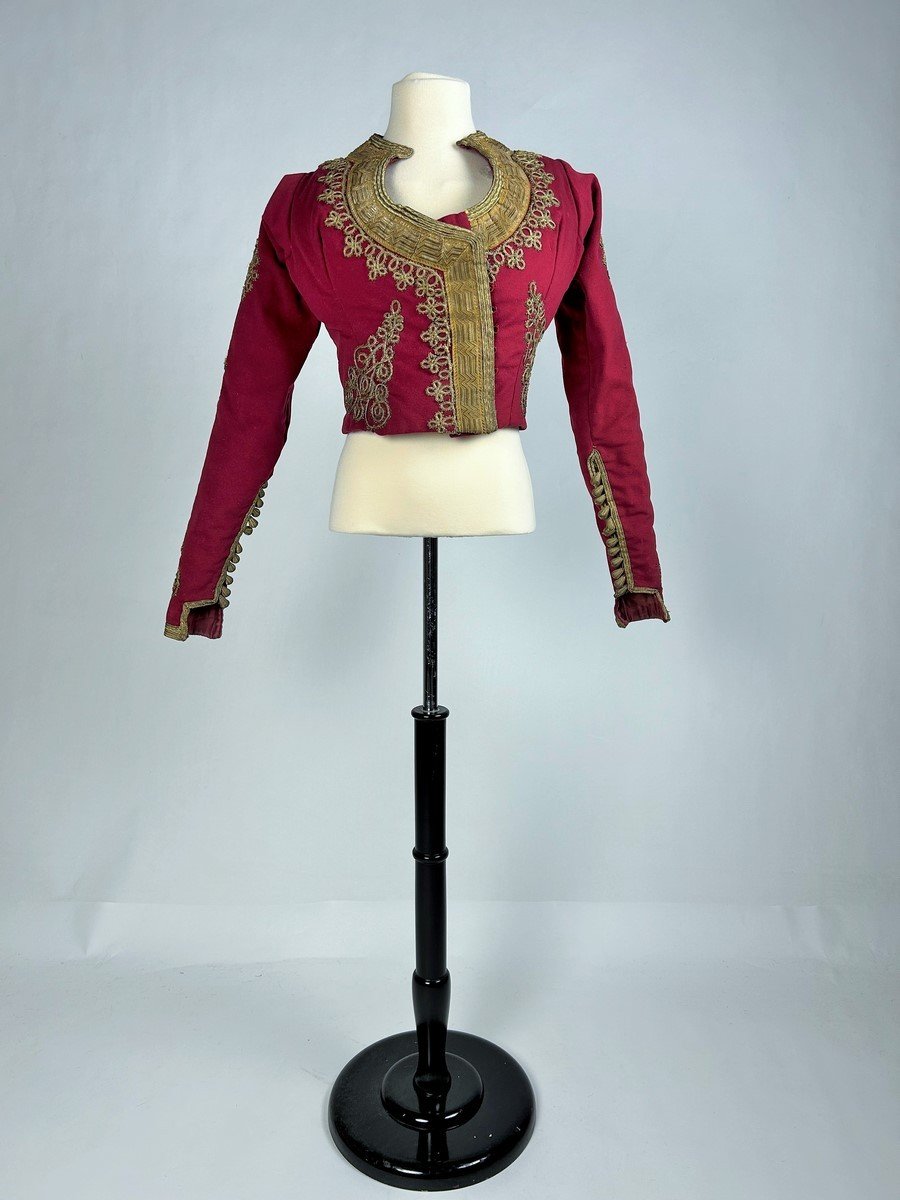 A Wool Felt Jacket Applied With Golden Trimmings - Ottoman Or Greek Circa 1850-1890-photo-4