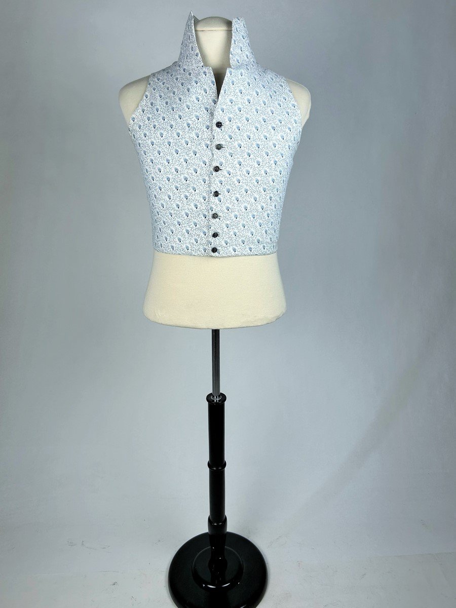 Gilet En Indienne - France Période Consulat Ou Premier Empire Circa 1800-1807-photo-3
