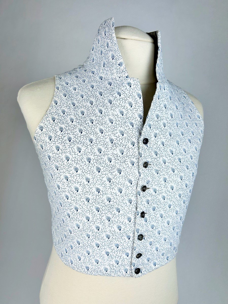 Gilet En Indienne - France Période Consulat Ou Premier Empire Circa 1800-1807-photo-1