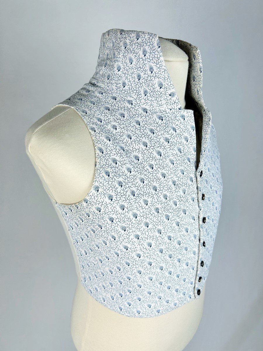 Gilet En Indienne - France Période Consulat Ou Premier Empire Circa 1800-1807-photo-2