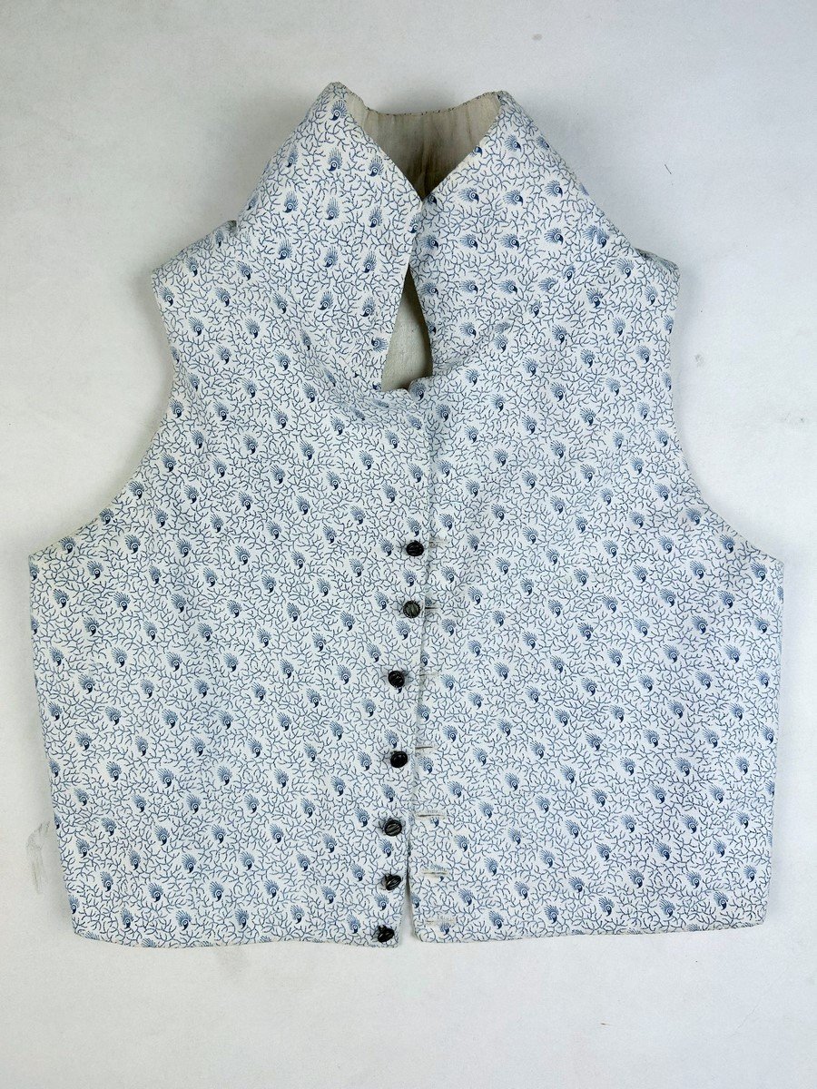 Gilet En Indienne - France Période Consulat Ou Premier Empire Circa 1800-1807-photo-7