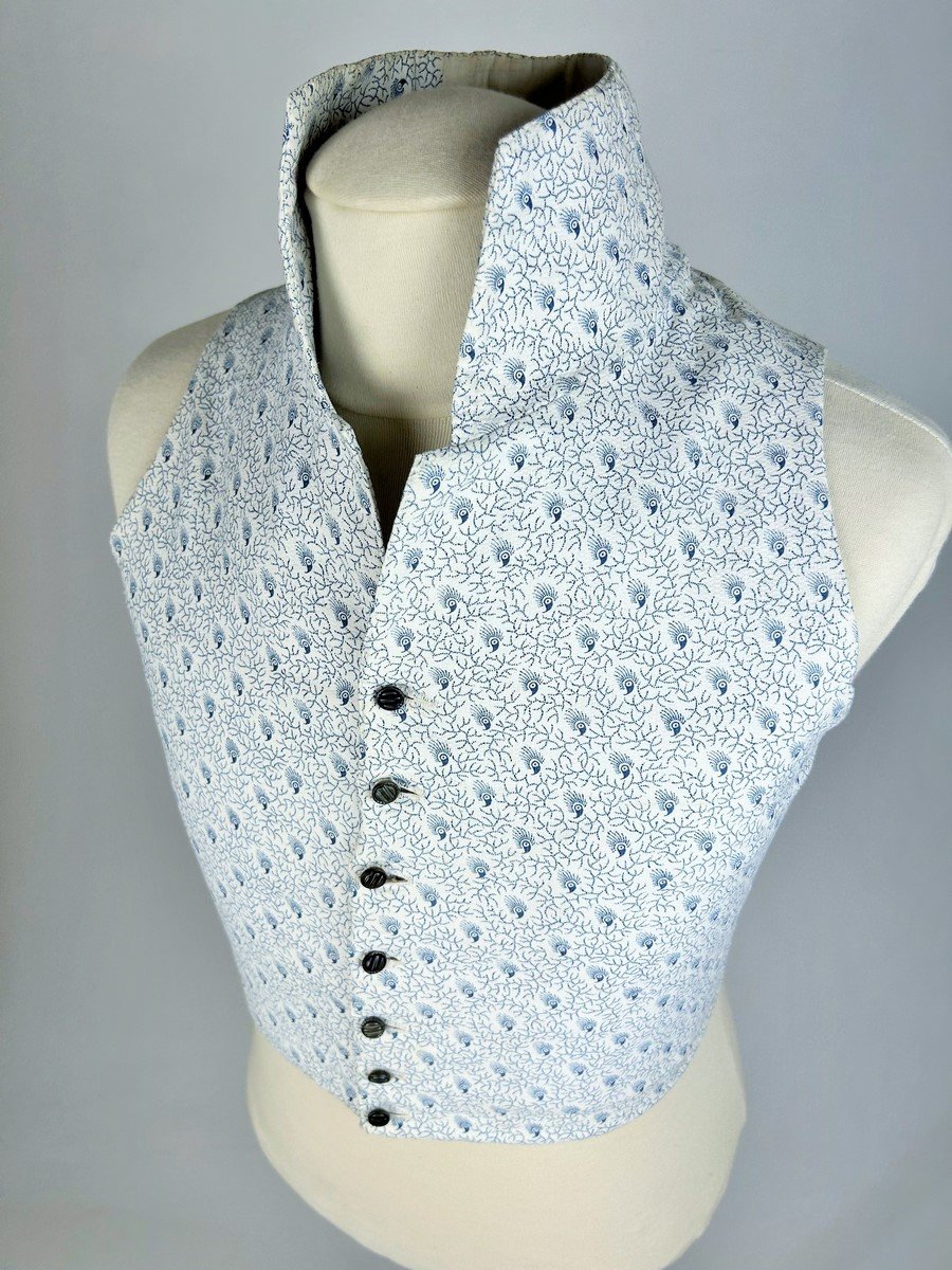 Gilet En Indienne - France Période Consulat Ou Premier Empire Circa 1800-1807