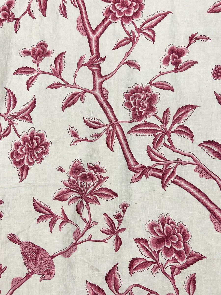 Deuxième Rideau En Indienne Inspirés Des Arbres De Vie XVIIIe - France XXe Siècle-photo-1
