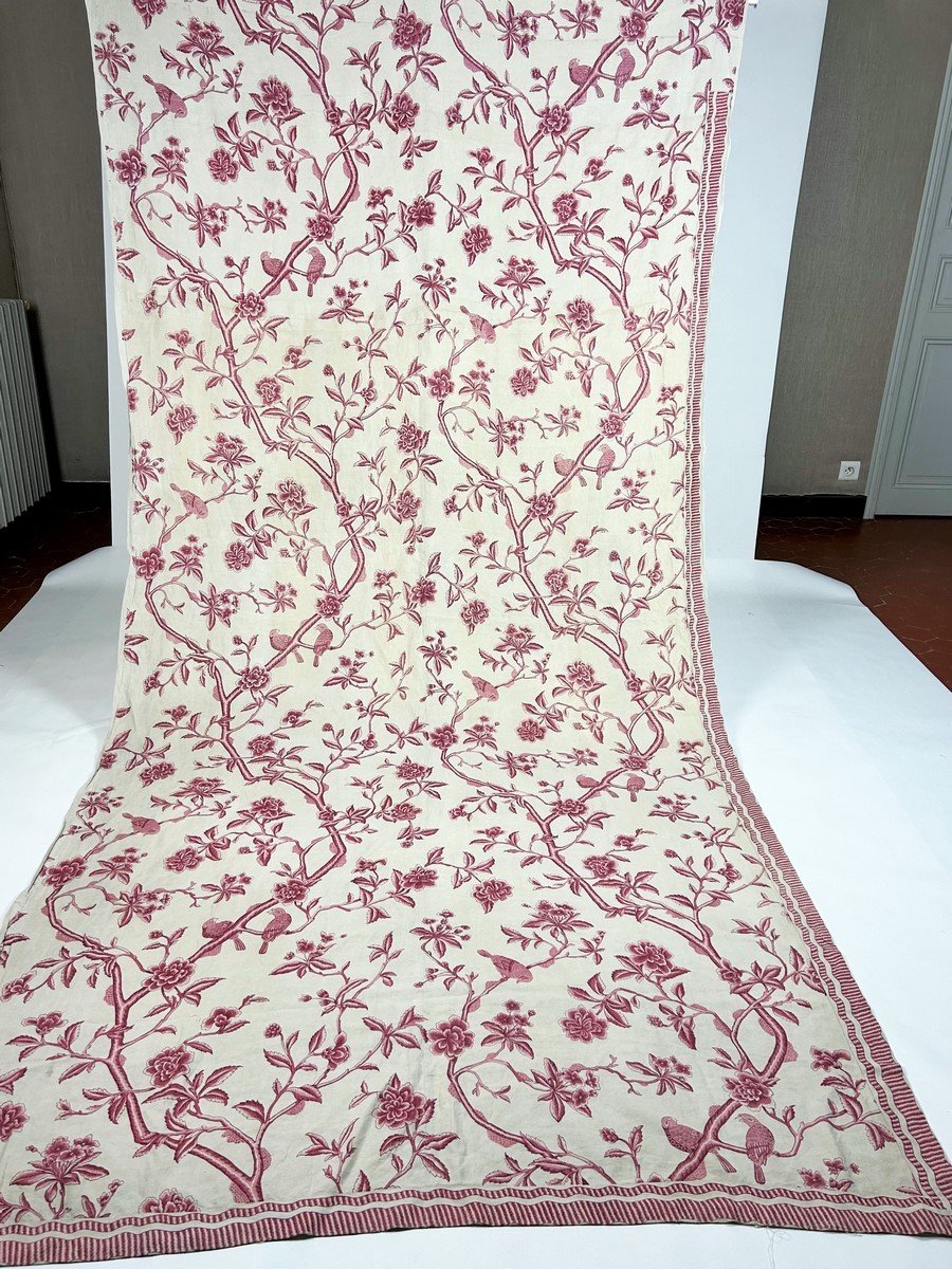 Deuxième Rideau En Indienne Inspirés Des Arbres De Vie XVIIIe - France XXe Siècle-photo-8