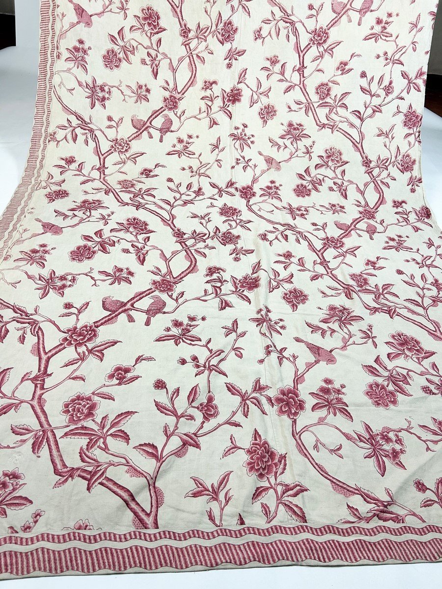 Deuxième Rideau En Indienne Inspirés Des Arbres De Vie XVIIIe - France XXe Siècle