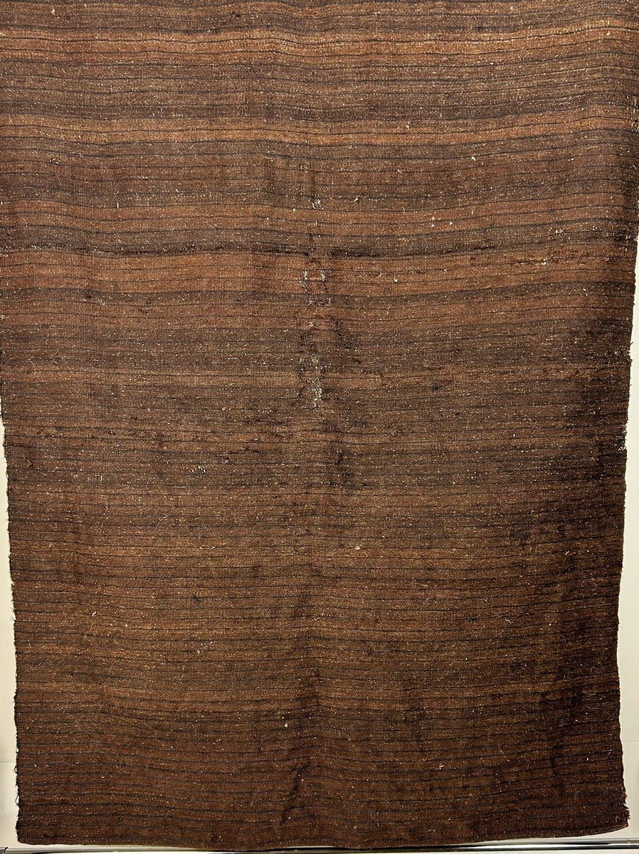 A Rustic Country Hanging, Woven From Wool, Corn And Linen - France 19th Century