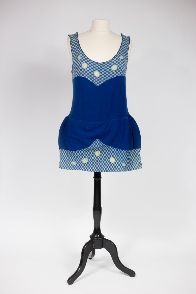 Seaside Swimsuit For Lady Designed At The Louvre - Paris Circa 1910-photo-3