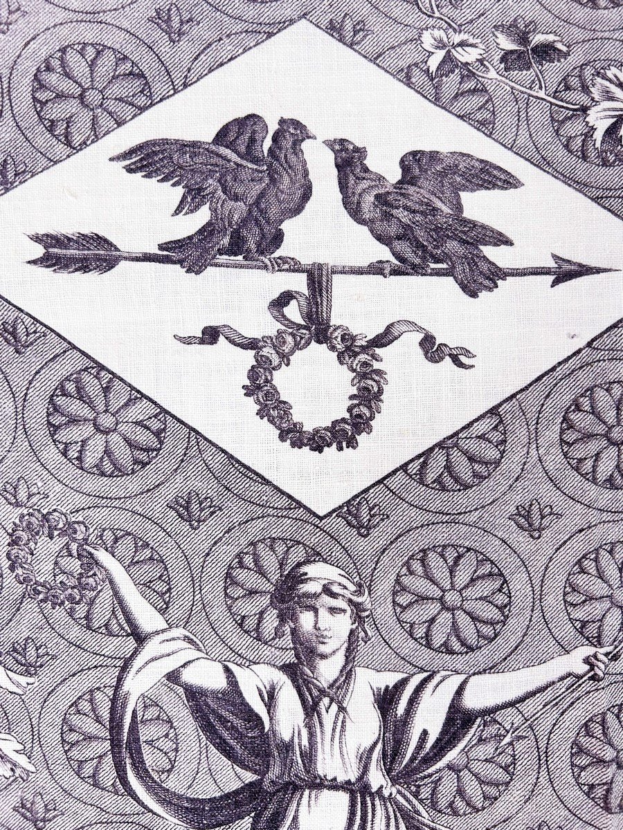 Pallas And Venus - Toile De Jouy d'Oberkampf, Drawing By Jean-baptiste Huet Circa 1806-photo-7