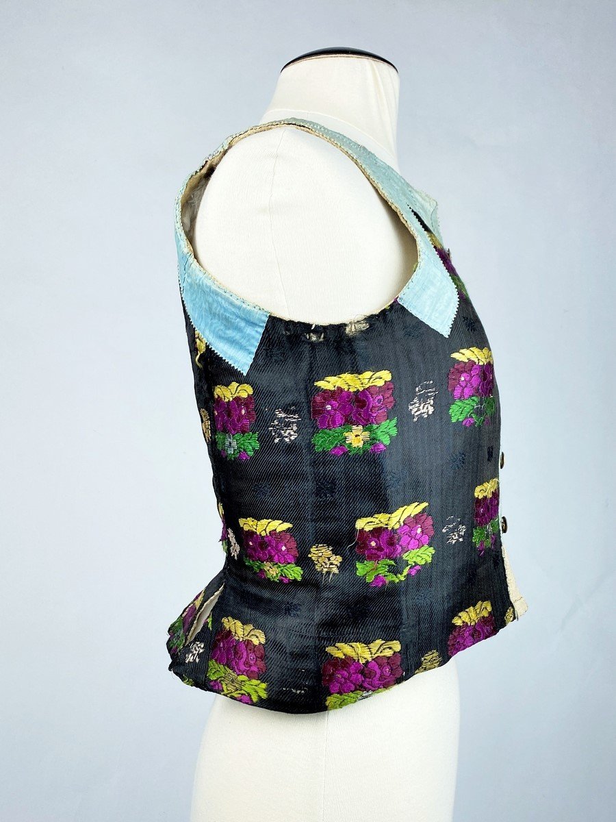 Spanish Silk And Hemp Brocade Camisole - First Half Of The 19th Century-photo-3