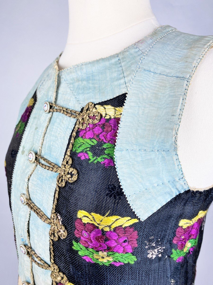 Spanish Silk And Hemp Brocade Camisole - First Half Of The 19th Century-photo-4