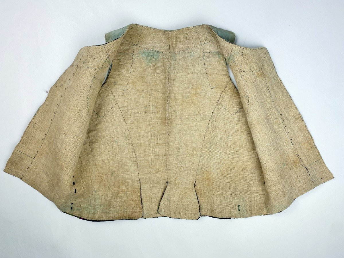 Spanish Silk And Hemp Brocade Camisole - First Half Of The 19th Century-photo-7