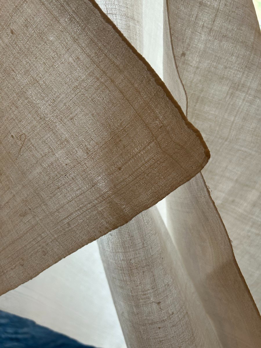 Serviettes De Banquet En Lin Damassé - Décor En Rocaille Fin 17è, Début 18e-photo-5