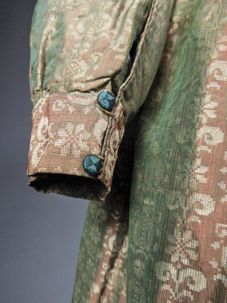 Dress In Changing Silk And Indian Fashion - France Circa 1845/1855-photo-4