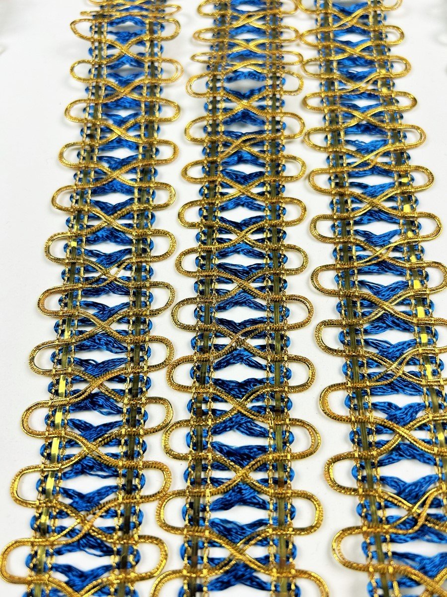 Footage Of Gold Tinsel Trimmings - France Circa 1850-photo-2