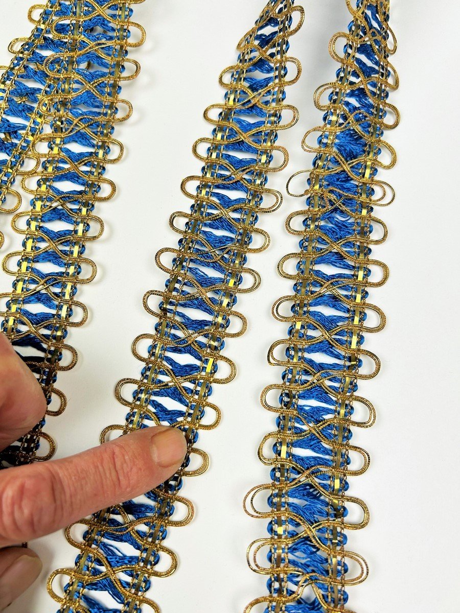 Footage Of Gold Tinsel Trimmings - France Circa 1850-photo-4